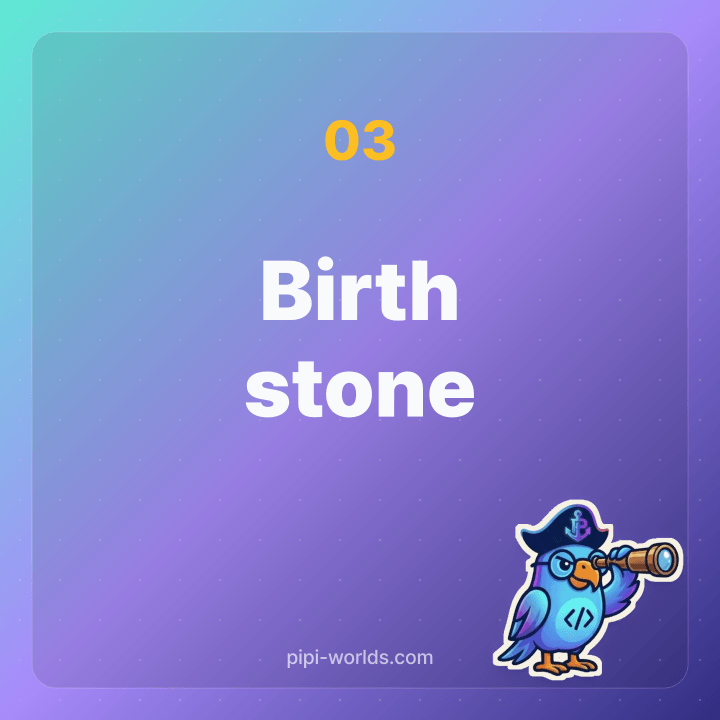 Birthstone by month thumbnail — American Gem Society standard